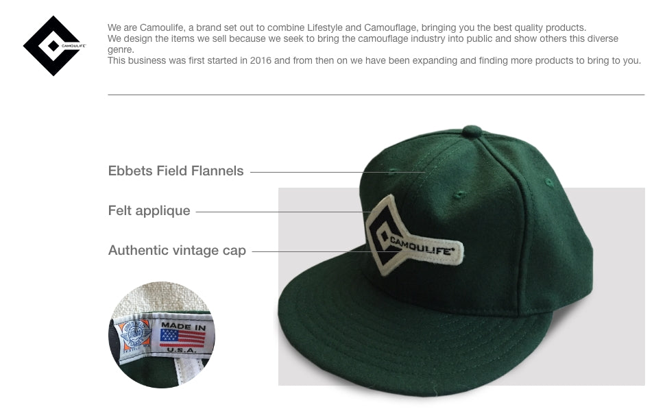 Vintage Outdoor Unstructured Ebbets Field Flannels Baseball Cap Black, USA