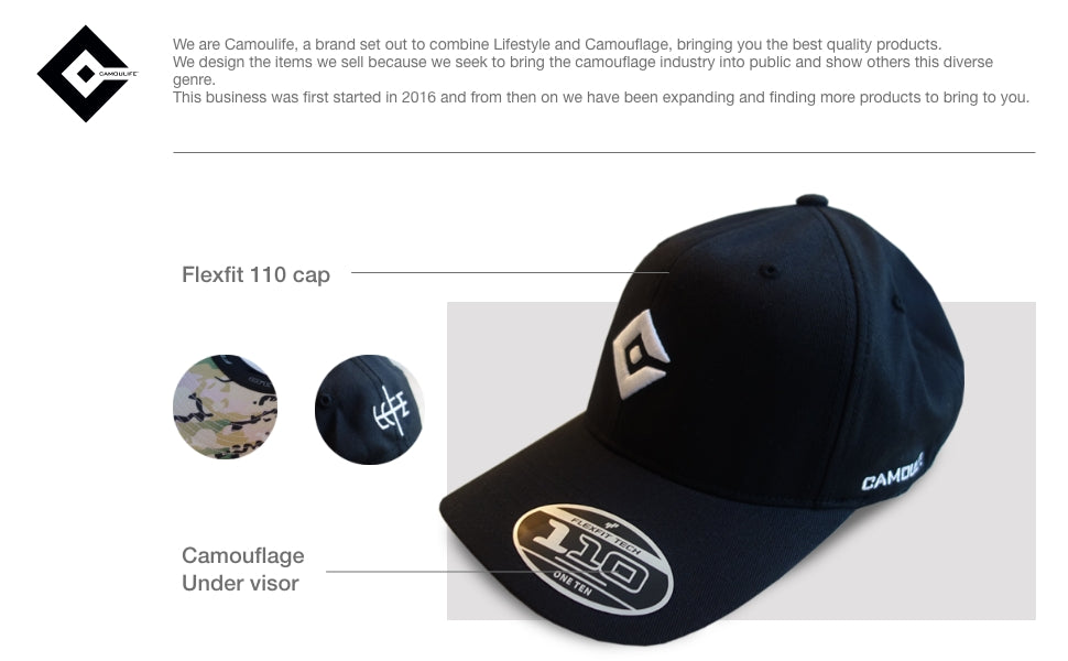 CLA-B2 Camoulife Hunting Camouflage Outdoor Structured Flexfit 110 Baseball Camo Camouflage Cap