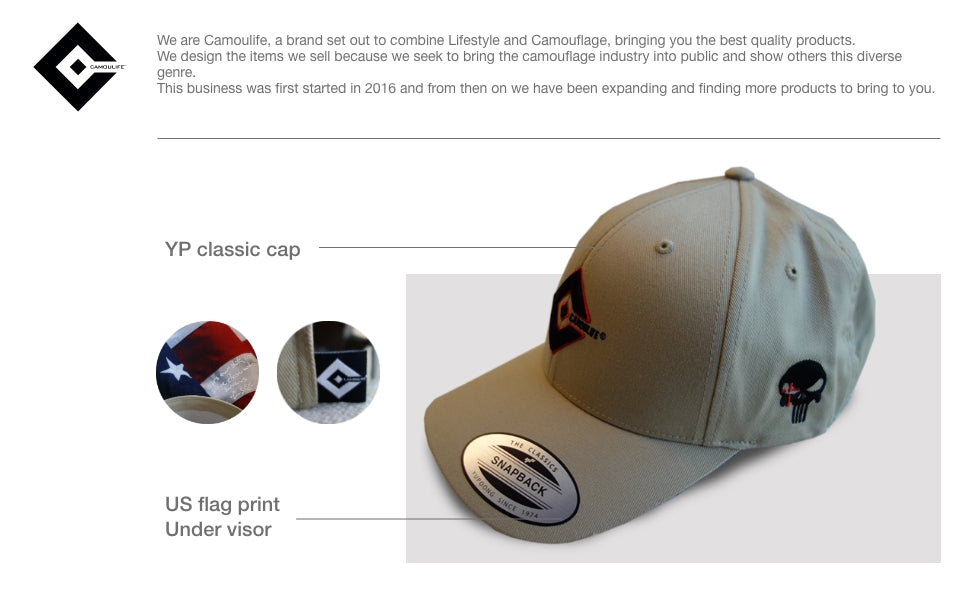 Camoulife Hunting Sniper Outdoor Structured YP American Flag Baseball Camo Camouflage Cap