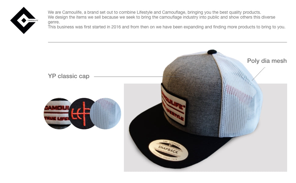 FB708 Camoulife Hunting Vintage Outdoor Patch Baseball Trucker Cap (110 Trucker Cap) Black