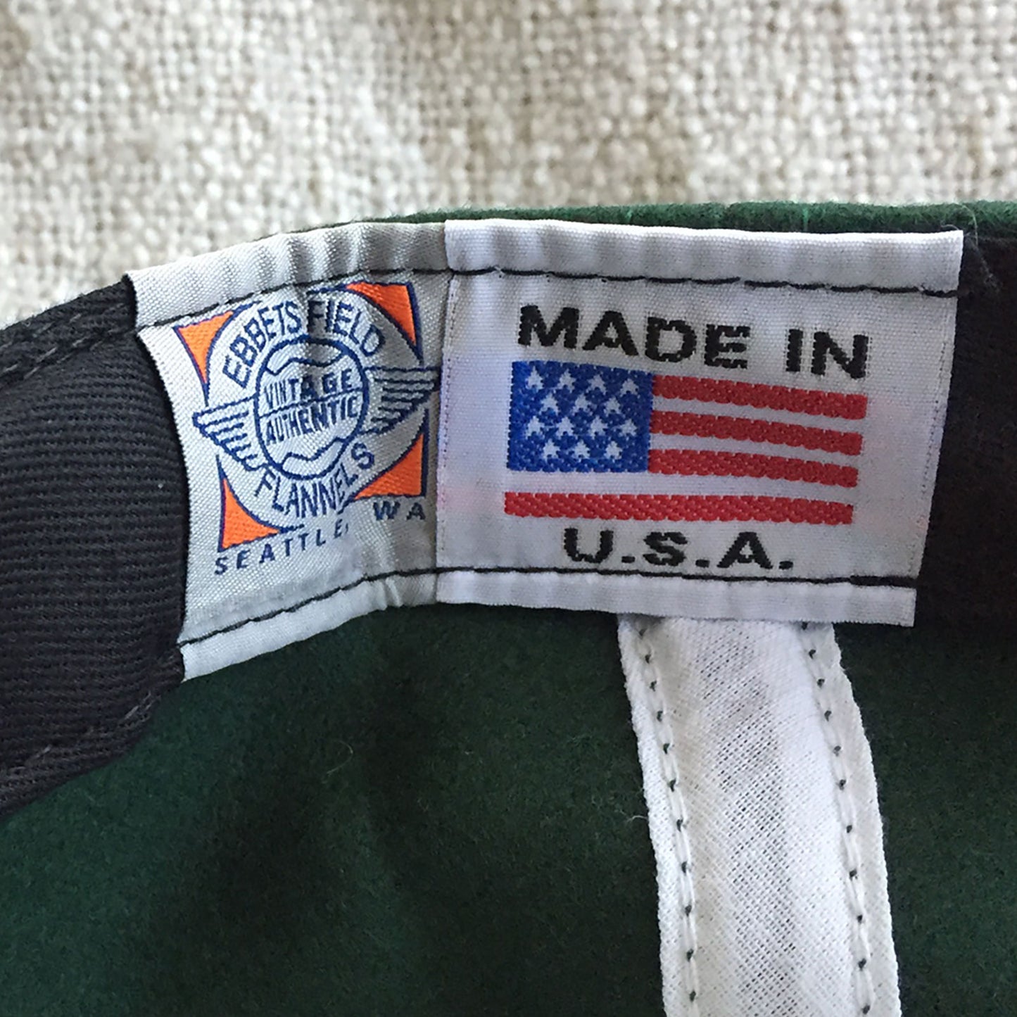 Vintage Outdoor Unstructured Ebbets Field Flannels Baseball Cap Black, USA